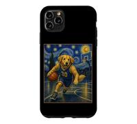 Carcasa para iPhone 11 Pro MAX Jugador de Baloncesto Golden Retriever Dog Art