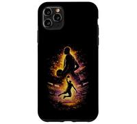 Carcasa para iPhone 11 Pro MAX Jugador De Baloncesto Slam Dunk Acción Grunge Silueta