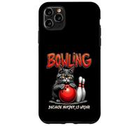 Carcasa para iPhone 11 Pro MAX Jugar a los Bolos Porque asesinar está Mal, Humor para Gatos, Bolos, Amante de los Gatos