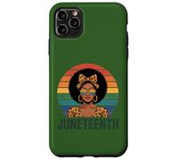Carcasa para iPhone 11 Pro MAX Juneteenth 1865 Mujeres Afro Leopard Melanina Libertad