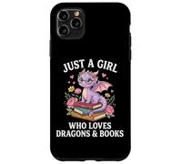 Carcasa para iPhone 11 Pro MAX Just A Girl Who Loves Dragons and Books Lector De Fantasía