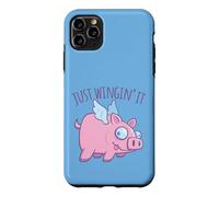 Carcasa para iPhone 11 Pro MAX Just Wingin' It Derpy Flying Pig