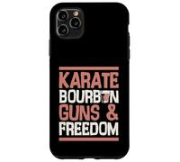 Carcasa para iPhone 11 Pro MAX Karate Bourbon Guns and Freedom USA Patriotic Dad American