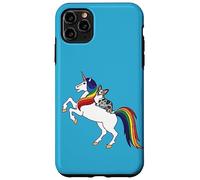 Carcasa para iPhone 11 Pro MAX Kawaii Kids Girls Unicorn Cardigan Blue Merle Corgi Lover
