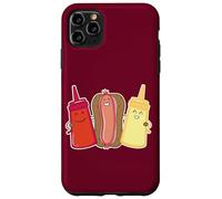 Carcasa para iPhone 11 Pro MAX Kawaii Wiener Ketchup Salsas de Mostaza Friends Funny Hot Dog