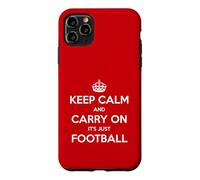 Carcasa para iPhone 11 Pro MAX Keep Calm and Carry On It's Just Football - Divertido