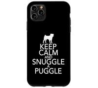 Carcasa para iPhone 11 Pro MAX Keep Calm and Snuggle A Puggle Dog Lover Pug Camiseta
