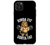 Carcasa para iPhone 11 Pro MAX Kinda Fit Sorta Fat Lion Gym Halterofilia Entrenamiento Divertido