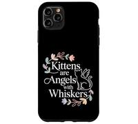 Carcasa para iPhone 11 Pro MAX Kittens Are Angels with Whiskers Mascota Gato Esponjoso -