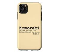 Carcasa para iPhone 11 Pro MAX Komorebi Japonés Palabra Vocab Poético Árbol Sol Naturaleza Amor