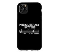 Carcasa para iPhone 11 Pro MAX La alfabetización Musical Importa Me Gusta Comer Cachorros