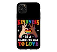 Carcasa para iPhone 11 Pro MAX La bondad es una Hermosa Manera de amar el Orgullo Gay LGBTQ Rainbow