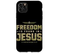 Carcasa para iPhone 11 Pro MAX La Libertad se Encuentra en Jesús Fe Cristiana Escritura Adoración