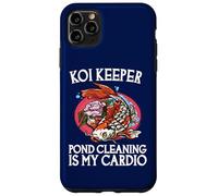 Carcasa para iPhone 11 Pro MAX La Limpieza de estanques Koi Keeper es mi Cardio