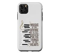 Carcasa para iPhone 11 Pro MAX La música es la Cita de Piano de la Manera Divina