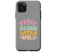 Carcasa para iPhone 11 Pro MAX La Paz Comienza con una Sonrisa Mujer niños Hombres