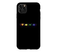 Carcasa para iPhone 11 Pro MAX La Tarjeta de Latido del corazón de la Bandera del Arco Iris LGBT del póker se Adapta a la línea