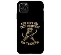 Carcasa para iPhone 11 Pro MAX La Vida no es Todo Gatos y Hockey sobre Hielo, Pero debería Serlo
