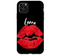 Carcasa para iPhone 11 Pro MAX Laura Red Lips Nombre Personalizado
