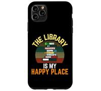 Carcasa para iPhone 11 Pro MAX Lector Vintage The Library Is My Happy Place, Bibliotecario Retro