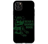 Carcasa para iPhone 11 Pro MAX Leer un Libro Prohibido Libro de Lectura de Rana Nerd Literatura Adicto