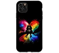 Carcasa para iPhone 11 Pro MAX Lesbian Girls Kissing on Tree Branch Rainbow Silhouette