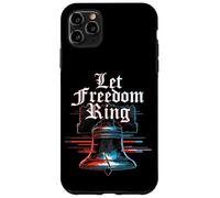 Carcasa para iPhone 11 Pro MAX Let Freedom Ring Liberty Bell USA 250 de Julio 4 Glitch
