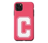 Carcasa para iPhone 11 Pro MAX Letra C Big Bold Capital Varsity Alfabeto Monograma