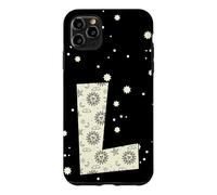 Carcasa para iPhone 11 Pro MAX Letra Celestial L Sol Luna Alfabeto Vintage