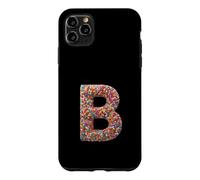 Carcasa para iPhone 11 Pro MAX Letter B Candy Rainbow Sprinkles Monogram Style