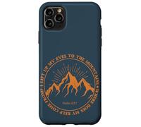 Carcasa para iPhone 11 Pro MAX Levanto mis Ojos a Las montañas Salmo 121:1 Fe Bíblica