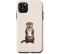 Carcasa para iPhone 11 Pro MAX Linda Nutria sosteniendo Papel higiénico Divertido Humor de baño