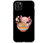 Carcasa para iPhone 11 Pro MAX Lindo Axolotl Come Fideos Ramen, gráfico Kawaii de Axolotl