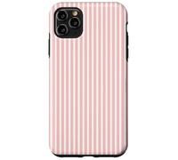 Carcasa para iPhone 11 Pro MAX Lindo Blush Pink Stripes Vertical Líneas Patrón Minimalista