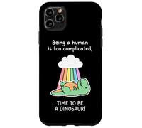 Carcasa para iPhone 11 Pro MAX Lindo Disfraz de Dinosaurio T-Rex Rainbow Time To Be A Dino