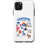 Carcasa para iPhone 11 Pro MAX Lindo Recuerdo de Viaje de la Isla de Santorini de Grecia