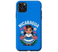 Carcasa para iPhone 11 Pro MAX Lindo Vestido Tradicional para niña de Nicaragua con Arte de Bandera para niños