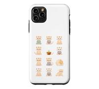 Carcasa para iPhone 11 Pro MAX Lindos Gatos meditadores Kawaii Zen Feline Design