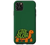 Carcasa para iPhone 11 Pro MAX Live Slow Turtle Life Naturaleza Vibes Retro Calma Estética