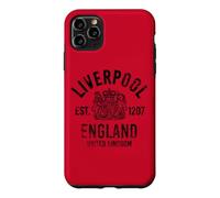 Carcasa para iPhone 11 Pro MAX Liverpool EST. 1207 Inglaterra Reino Unido Envejecido Negro Print