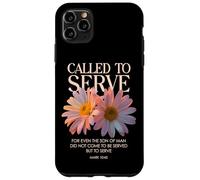 Carcasa para iPhone 11 Pro MAX Llamado a Servir Flores cristianas con versículos bíblicos Florales