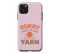 Carcasa para iPhone 11 Pro MAX Lo Siento, Tengo Planes con mi Hilo Crochet Knitting Humor