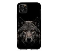 Carcasa para iPhone 11 Pro MAX Lobo Dire Cara Luz De Luna Bosque Fauna Silvestre Naturaleza