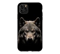 Carcasa para iPhone 11 Pro MAX Lobo Dire Cara Luz De Luna Bosque Fauna Silvestre Naturaleza