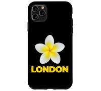 Carcasa para iPhone 11 Pro MAX London Tropical Yellow Frangipani Flower Minimalist City