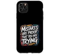 Carcasa para iPhone 11 Pro MAX Los Errores Son una Prueba de Que lo estás intentando - Cita Motivacional
