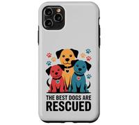 Carcasa para iPhone 11 Pro MAX Los Mejores Perros Son rescatados, Lindos caninos Coloridos
