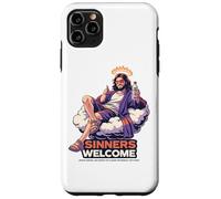 Carcasa para iPhone 11 Pro MAX Los pecadores Dan la Bienvenida a Jesús Salva Divertida Cita sobre la fe Cristiana