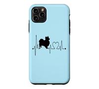 Carcasa para iPhone 11 Pro MAX Los Perros Papillon Dog My Heartbeat EKG Son mis Amantes de los Perros cardiovasculares
