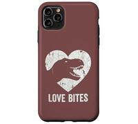 Carcasa para iPhone 11 Pro MAX Love Bites T-Rex Dinosaurio Divertido Retro Grunge Paleontología